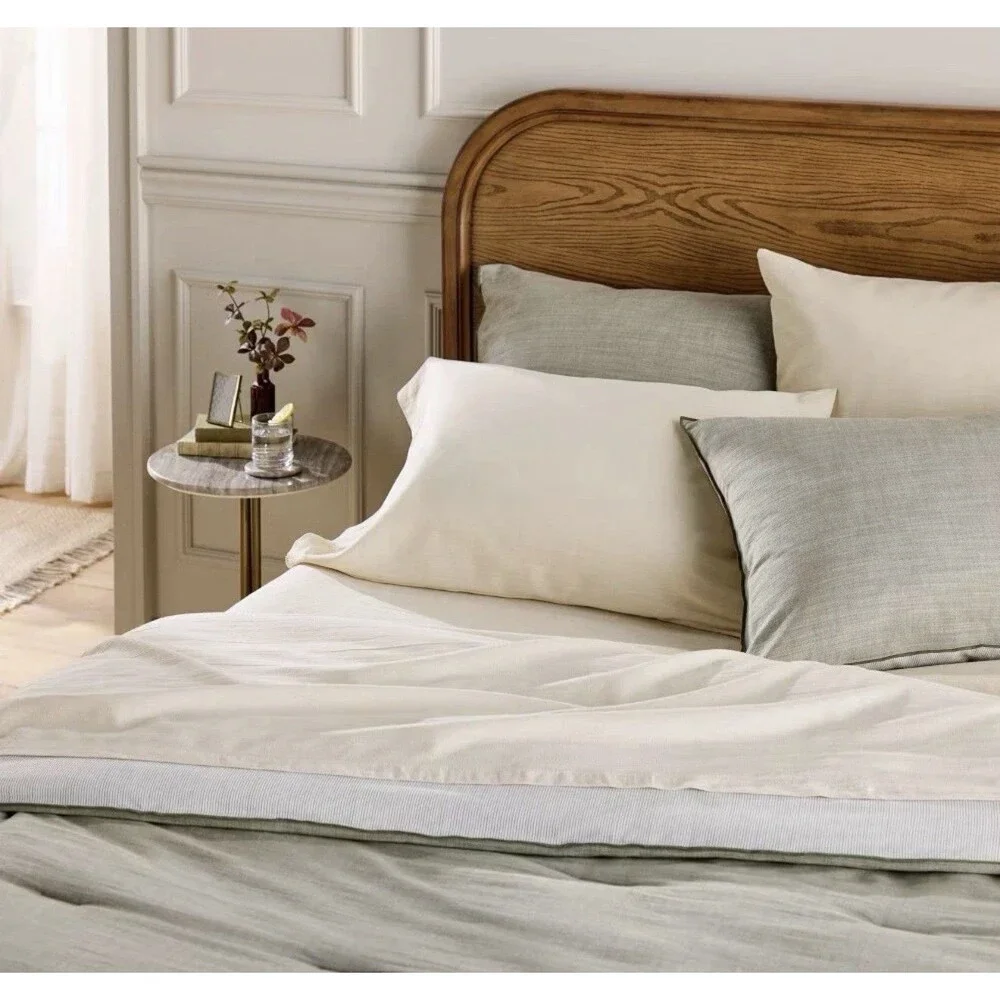 4pc Queen Woven Sheet Set Tan - Hearth & Hand with Magnolia NEW